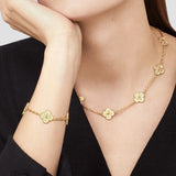 CLOVER | 10 Motive Gold Necklace